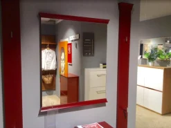 Musterring Garderoben|Garderobe Korsika Lack Dark Red Rot Griffe Metall