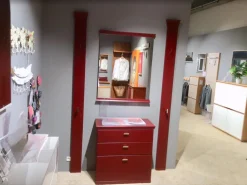 Musterring Garderoben|Garderobe Korsika Lack Dark Red Rot Griffe Metall