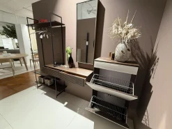 Anrei Garderoben|Garderobe Lina Asteiche Gebürstet Tabak Geölt Gestell Metall Schwarz Mit Sichtböden