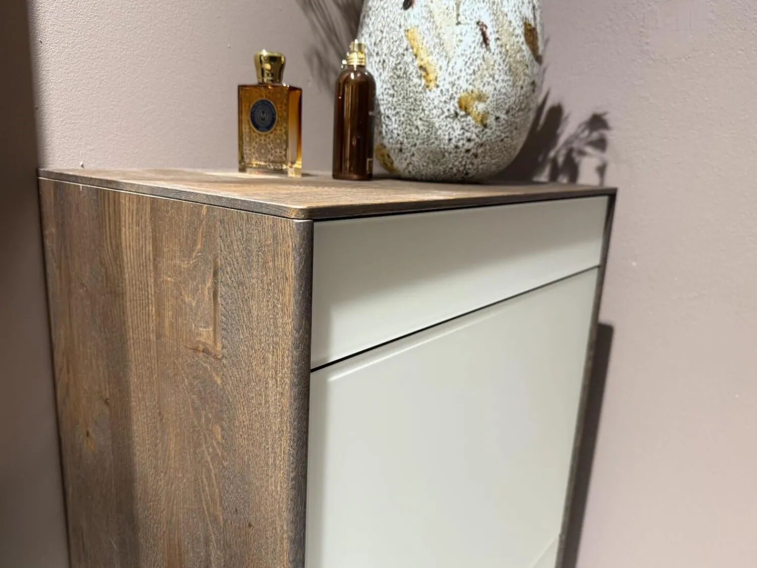 Anrei Garderoben|Garderobe Lina Asteiche Gebürstet Tabak Geölt Gestell Metall Schwarz Mit Sichtböden