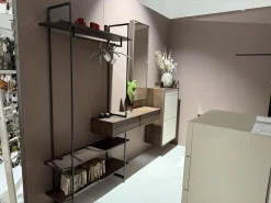 Anrei Garderoben|Garderobe Lina Asteiche Gebürstet Tabak Geölt Gestell Metall Schwarz Mit Sichtböden