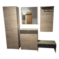 Wittenbreder Garderoben|Garderobe Multi Color Una Bardolino Eiche Dekor Absetzung Lava Dekor Grau