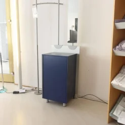 Jonas & Jonas Garderoben|Garderobe Paco Paneel 11 Abet Millerighe Blau Mit Spiegel Und Garderobensattel