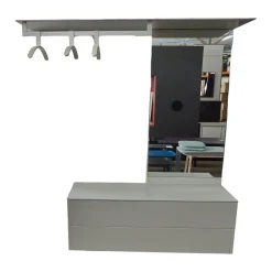 Schönbuch Garderoben|Garderobe S7 Lack Grau-Weiß 27 Inklusive 3 Kleiderbügel