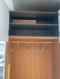 Schönbuch Garderoben|Garderobenschrank Cabin Lack Grau Weiß Innen Melamin 0776 Dunkelgrau Nische Eiche Matt Mit Kissen