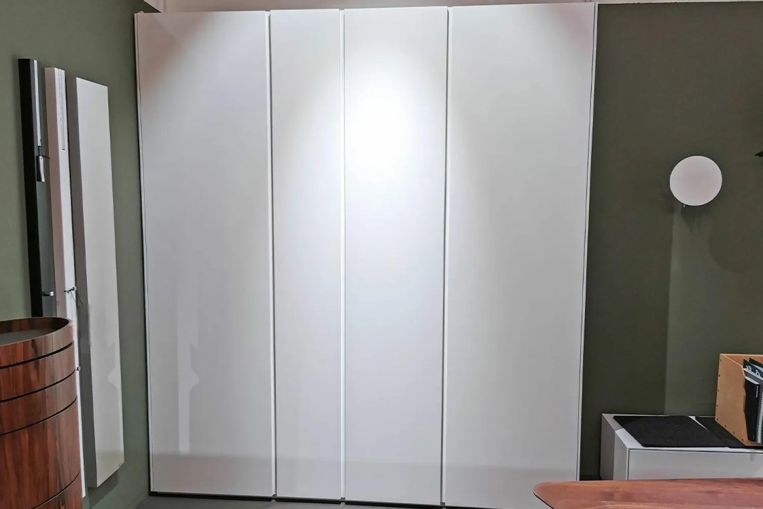 Schönbuch Kleiderschränke|Garderobenschrank Stripes MDF Schneeweiß Weiß Lackiert