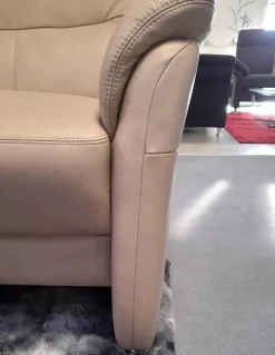 Arco Polstergruppen|Garnitur 50026 Leder Cloud Muschel Beige Füße M 03 Metall