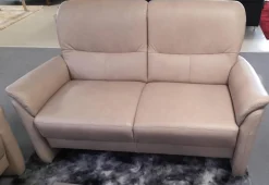 Arco Polstergruppen|Garnitur 50026 Leder Cloud Muschel Beige Füße M 03 Metall