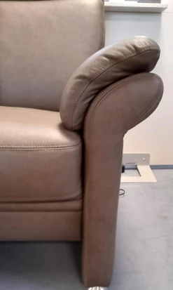 Arco Polstergruppen|Garnitur 50018 Leder Impression Muskat Braun Füße M 03 Metall