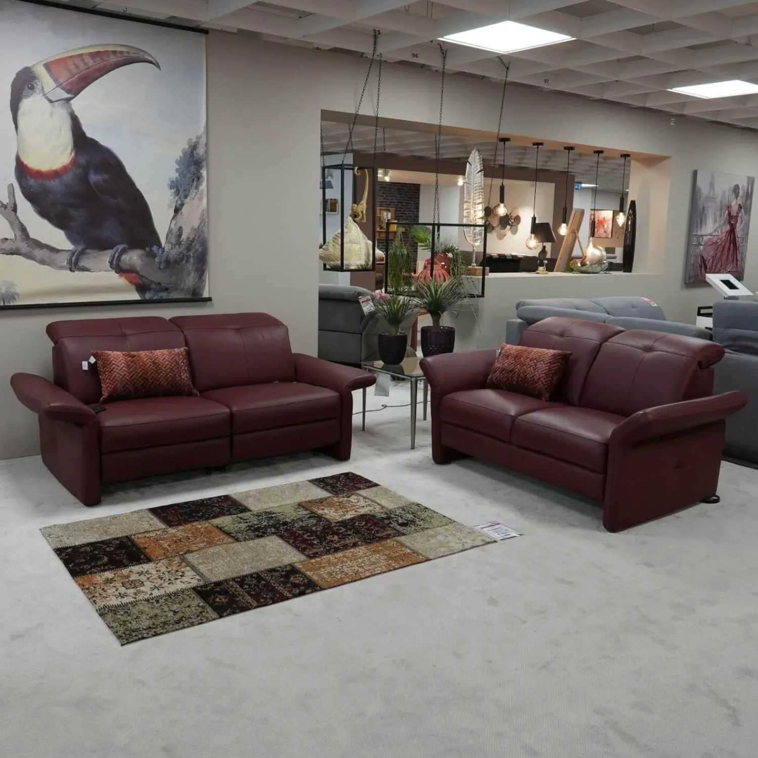 Rom Polstergruppen|2-Sitzer-Sofas|Garnitur 2 Sofas Rotterdam Leder Montana Passion