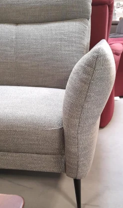 Arco Polstergruppen|Garnitur 50023 Stoff Lavado Fresh Grau Füße M 20 Schwarz Matt