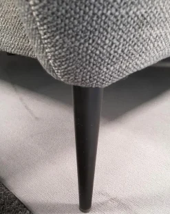 Arco Polstergruppen|Garnitur 50023 Stoff Lavado Fresh Grau Füße M 20 Schwarz Matt