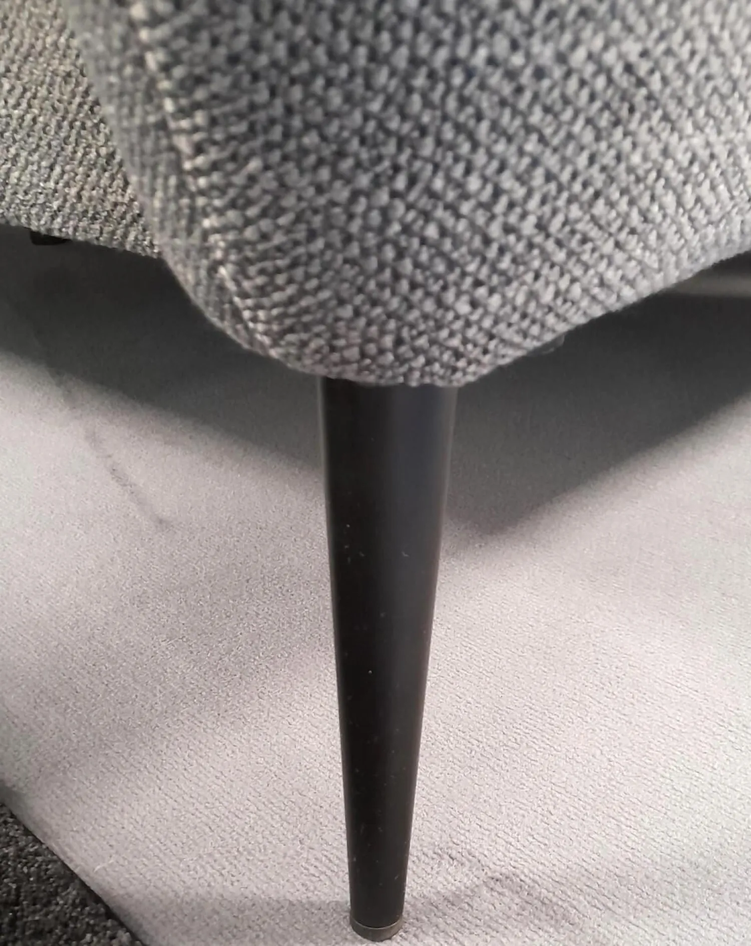 Arco Polstergruppen|Garnitur 50023 Stoff Lavado Fresh Grau Füße M 20 Schwarz Matt