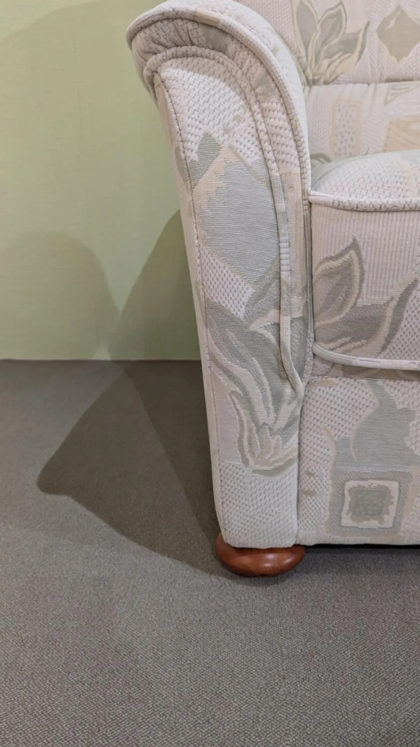 himolla Polstergruppen|Garnitur 6150 Stoff Samanta 08 Quarz Grau Holzfuß Buche Gebeizt 3-2-1