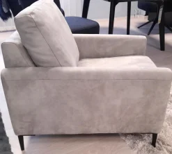 W. Schillig Polstergruppen|Garnitur 34102 Stoff V 5221 Light Grey Grau Fuß FS 1 Schwarz mit Sessel