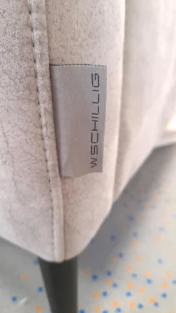 W. Schillig Polstergruppen|Garnitur 34102 Stoff V 5221 Light Grey Grau Fuß FS 1 Schwarz mit Sessel