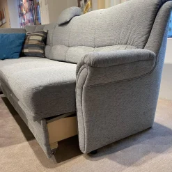 Arco Polstergruppen|Garnitur Aachen Stoff Q2 Uni Eisblau Grau mit Sessel