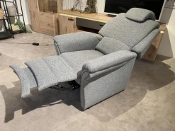 Arco Polstergruppen|Garnitur Aachen Stoff Q2 Uni Eisblau Grau mit Sessel