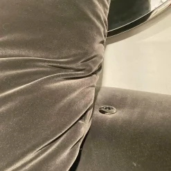 Edra Polstergruppen|Garnitur Absolu Stoff Velour 9020 Grau Schwarz Sofa Divano mit 4 Kissen