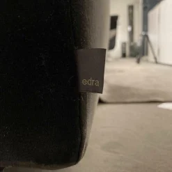 Edra Polstergruppen|Garnitur Absolu Stoff Velour 9020 Grau Schwarz Sofa Divano mit 4 Kissen