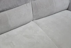 Arco Polstergruppen|Garnitur Alina Stoff 03 Hellgrau 3-2-1 mit Vorziehbett und Sitztiefenverstellung Elektrisch