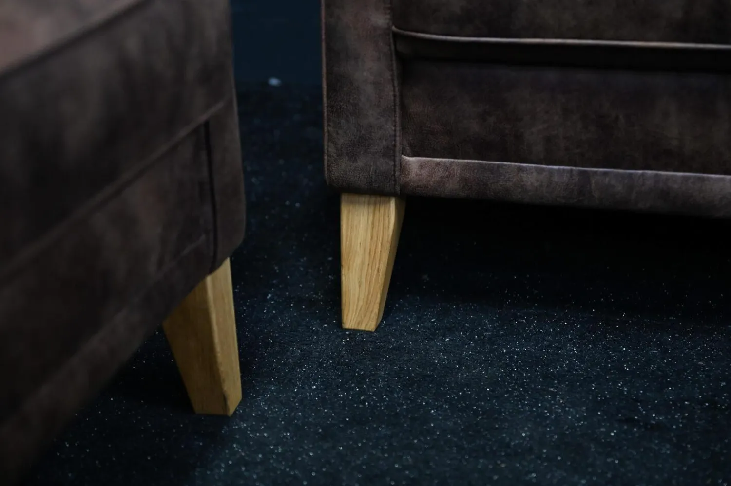 Keller R Polstergruppen|Garnitur Angela Stoff Rodeo 1 Braun Mikrofaser Büffellook 2 Sofas 1 Sessel