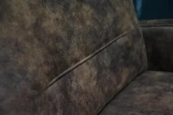 Keller R Polstergruppen|Garnitur Angela Stoff Rodeo 1 Braun Mikrofaser Büffellook 2 Sofas 1 Sessel