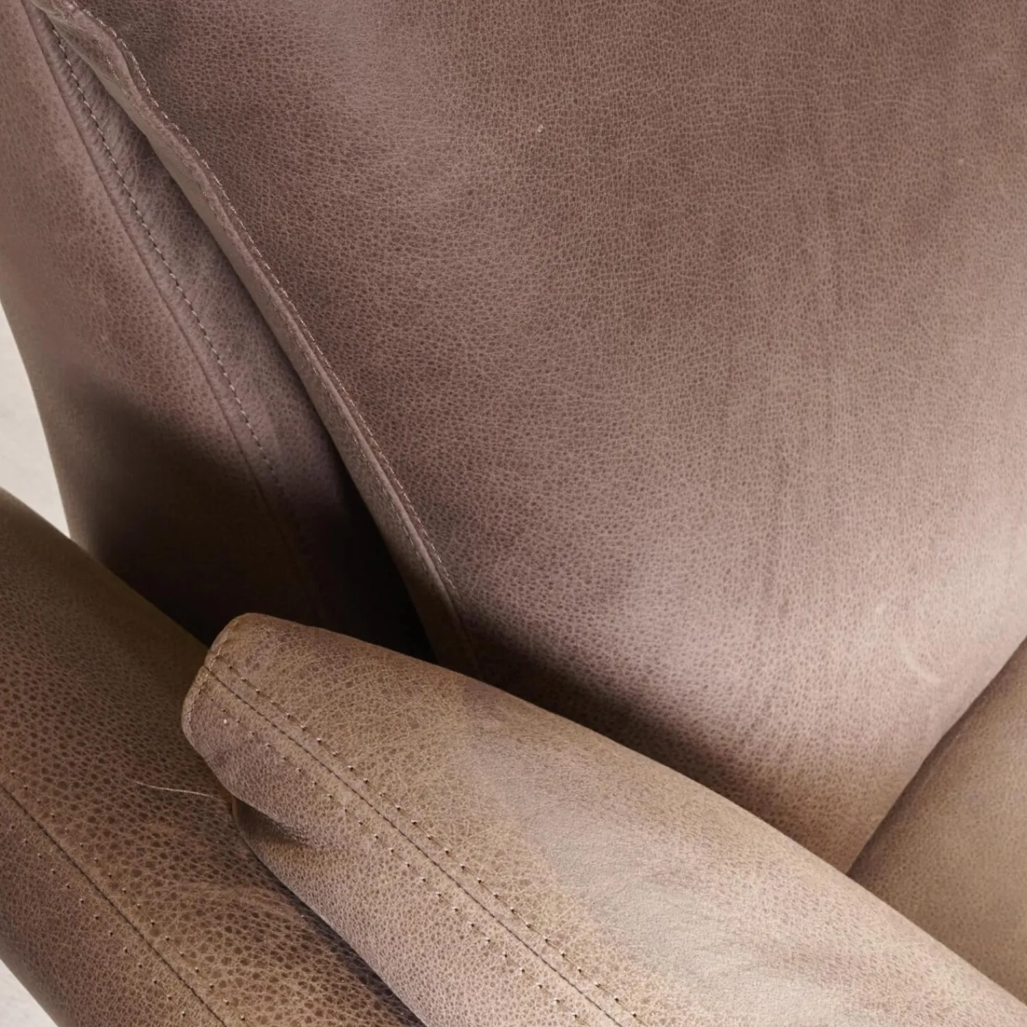 Puhlmann Polstergruppen|Garnitur Arosa Leder Braun Gestell Schwarz