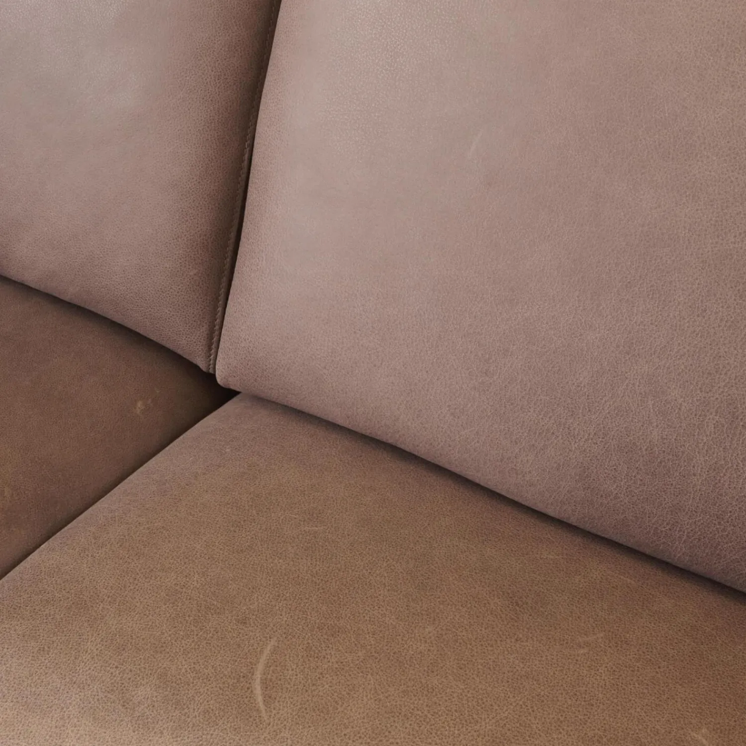 Puhlmann Polstergruppen|Garnitur Arosa Leder Braun Gestell Schwarz