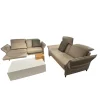 Erpo Polstergruppen|Garnitur Avantgarde 965 Leder 43.210 Pearl Beige 2 Sofas 2 Kissen