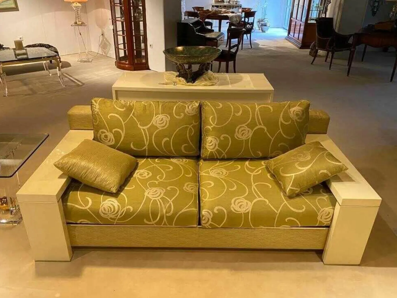 Turri Polstergruppen|Garnitur Bridge Stoff 11 Grün Mischgewebe Armlehnen Lack Hochglanz 2 Sofas