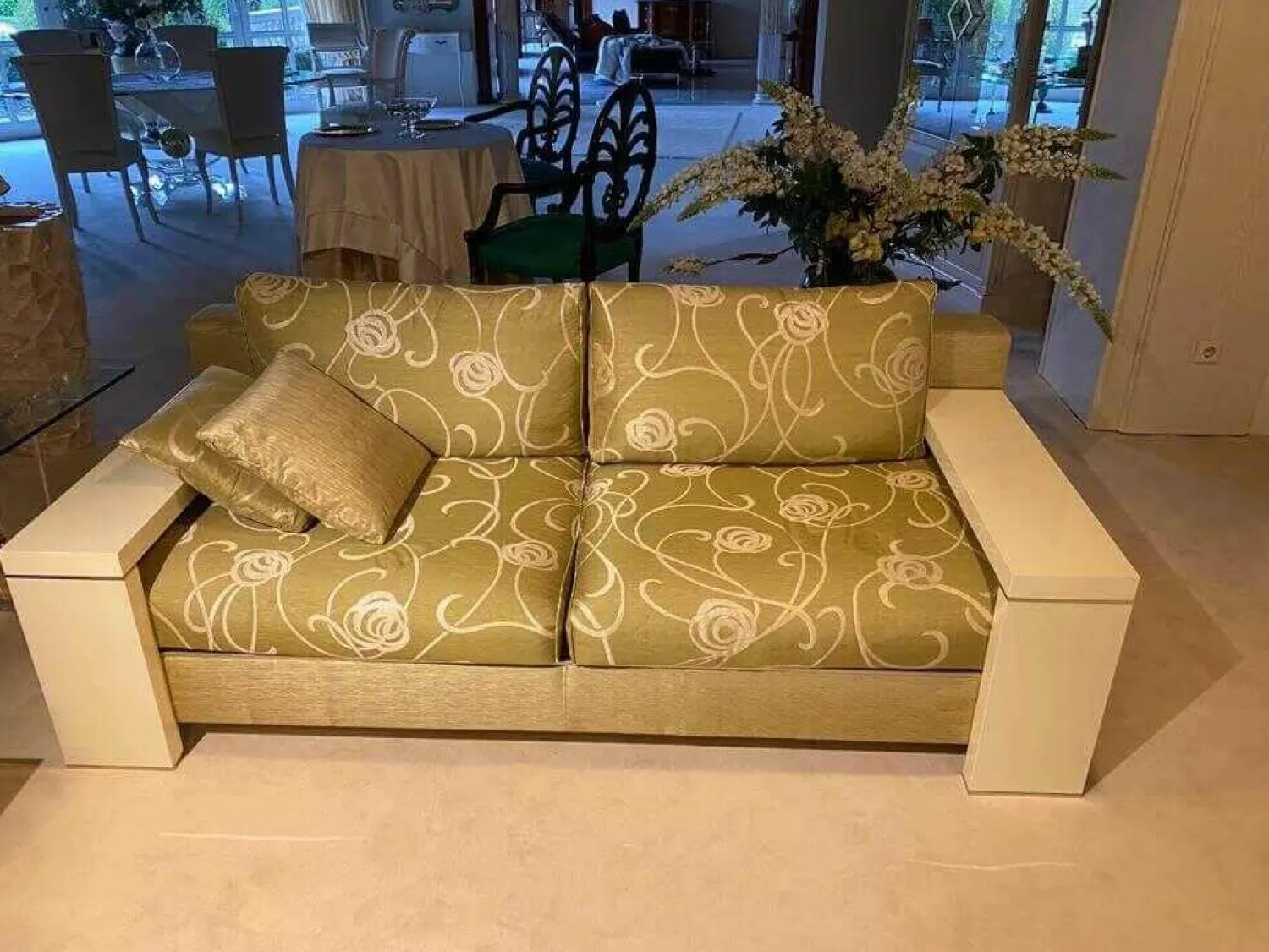 Turri Polstergruppen|Garnitur Bridge Stoff 11 Grün Mischgewebe Armlehnen Lack Hochglanz 2 Sofas