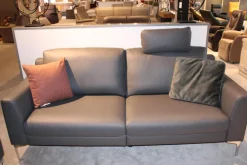 DFM Polstergruppen|Garnitur Casablanca Leder W2 Anthrazit 2 Sofas 1 Sessel