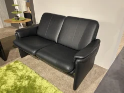 Erpo Polstergruppen|Garnitur City Leder 43.876 Dunkelblau mit Sessel und Hocker