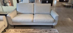 Erpo Polstergruppen|Garnitur CL 830 Stoff 18 08 Grau Füße Schwarz 2 Sofas