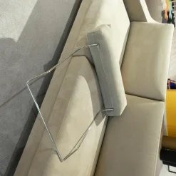 Erpo Polstergruppen|Garnitur Classics 2 Sofas Stoff Prestige Sand Creme Holzkufe Wenge Braun mit Kopfstütze