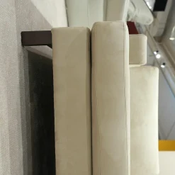 Erpo Polstergruppen|Garnitur Classics 2 Sofas Stoff Prestige Sand Creme Holzkufe Wenge Braun mit Kopfstütze