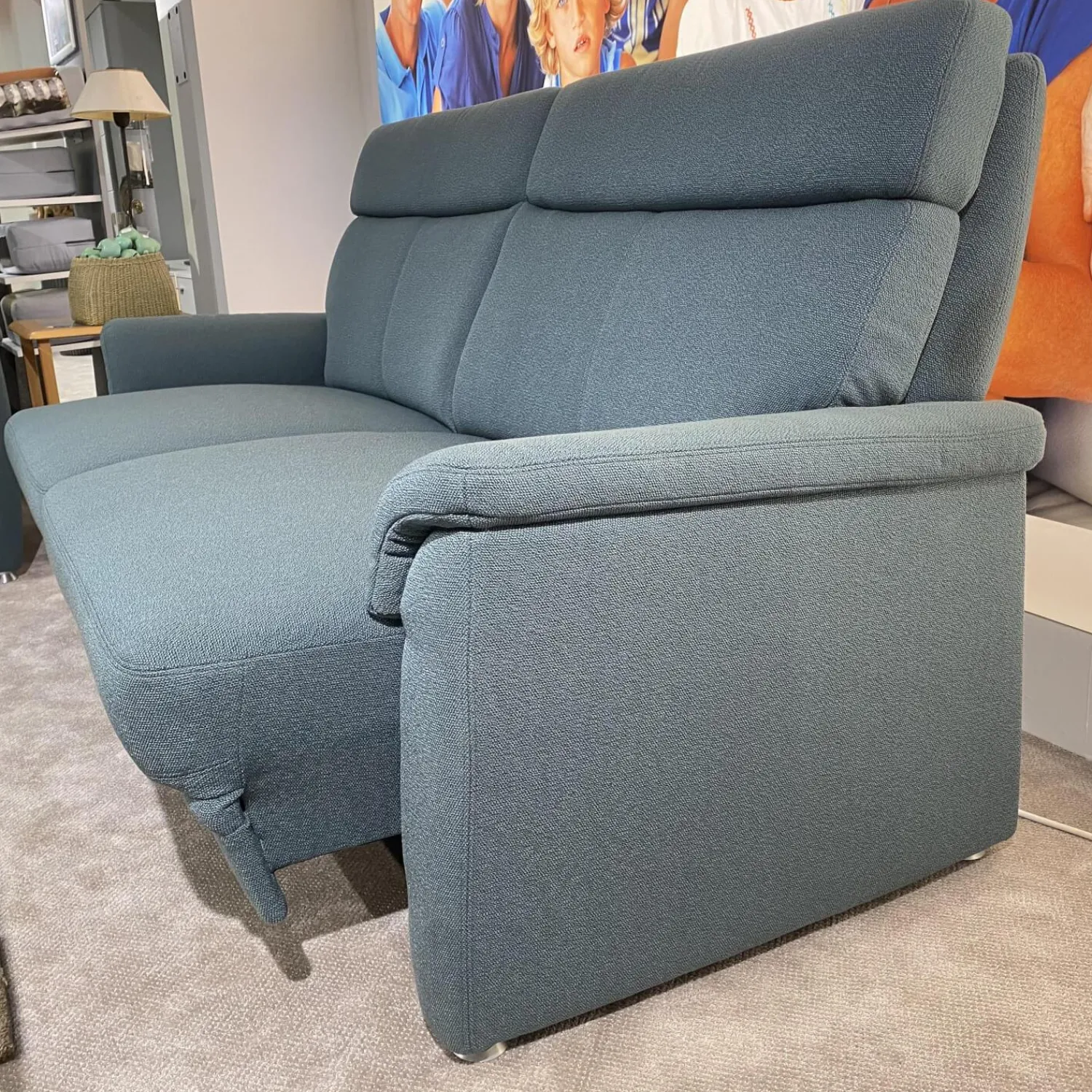 Arco Polstergruppen|Garnitur Colorado Casada Stoff Q2 Melite Gletscher Blau 2 Sofas 1 Sessel