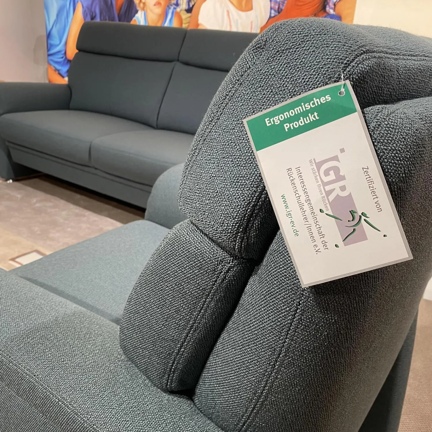 Arco Polstergruppen|Garnitur Colorado Casada Stoff Q2 Melite Gletscher Blau 2 Sofas 1 Sessel