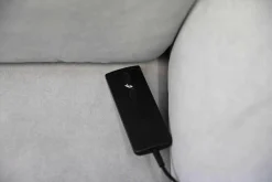 Steinpol Polstergruppen|Garnitur Jane Stoff Ramona Silver Grau mit Elektrischer Relaxfunktion und Vorziehsitz