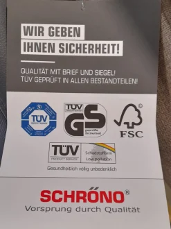 Schröno Polstergruppen|Garnitur KS 032219 Münichau Stoff JAB Donovan Braun 1-1354-075 Fuß Buche Nussbaumfarbig