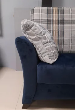 Schröno Polstergruppen|Garnitur KS 9720-1 Sydney Stoff 657577 Fuß Buche Maronfarbig 2 Sofas