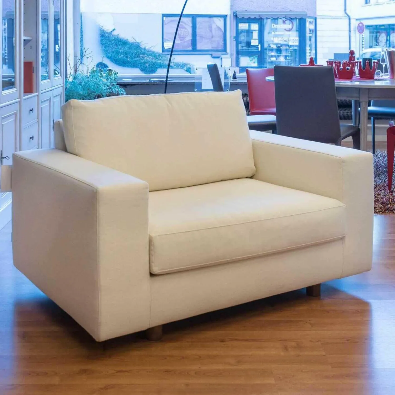 Marktex Polstergruppen|Garnitur Lavinia mit Armlehne Stoff 4656-26 Creme