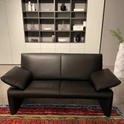 Jori Polstergruppen|Garnitur Linea Leder Lipano Schwarz 2 Sofas