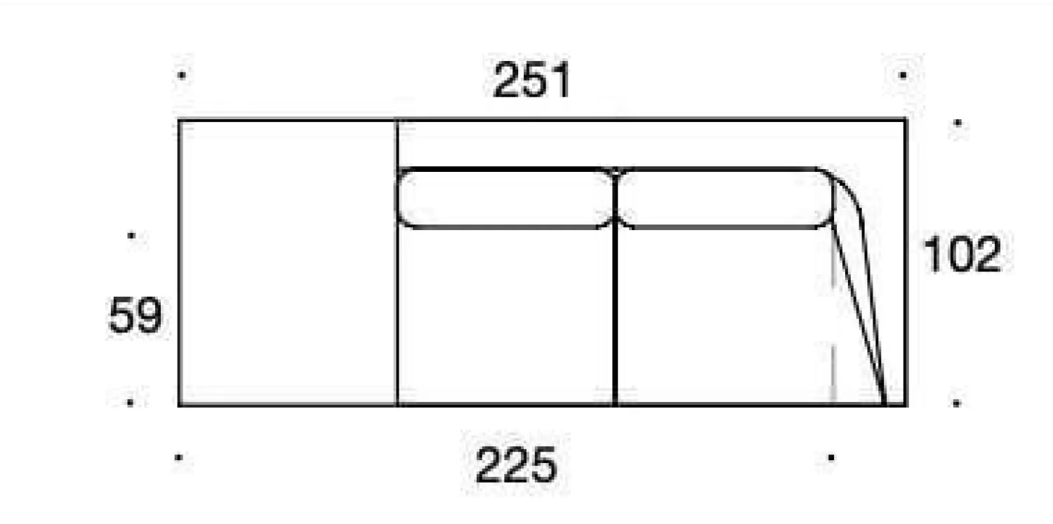 Bielefelder Werkstätten Polstergruppen|Garnitur Long Island 2/75 Stoff Promise JA1629/040 Gelb mit Tisch und Anbauelement