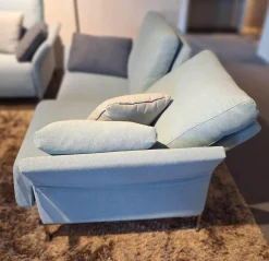 Erpo Polstergruppen|Garnitur Modena Stoff 2022.45 Blau 2 Sofas 1 Sessel 1 Hocker