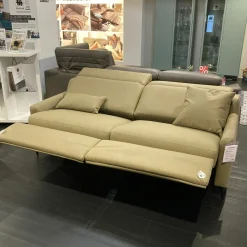 Musterring Polstergruppen|Garnitur MR9120 Stoff Lario Olive Grün Füße Stahl Schwarz Matt 2 Sofas