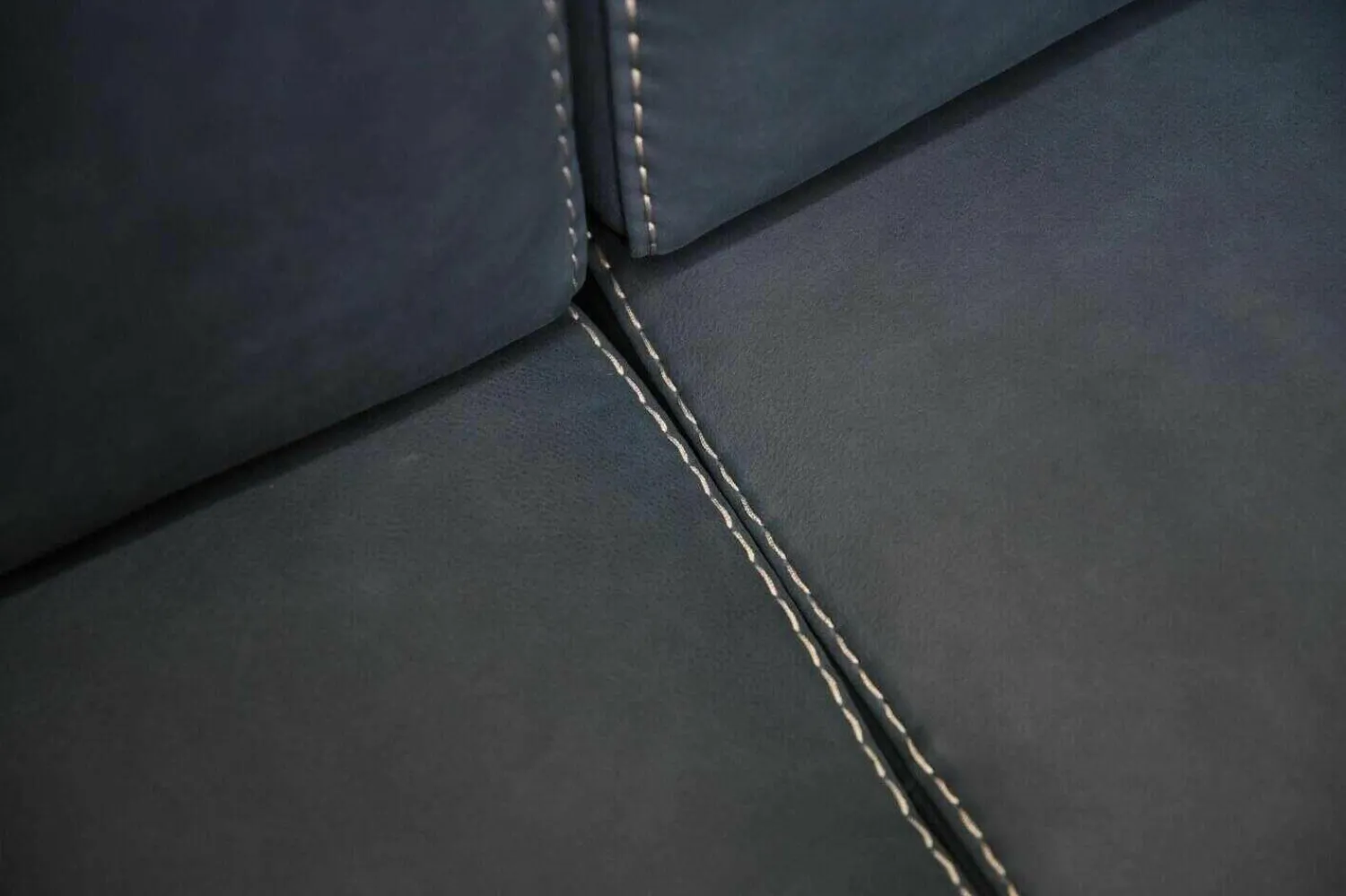 Rossini Polstergruppen|Garnitur Opi Leder Sensation Pilote Blau Sofa und Sessel Elektrisch Verstellbar