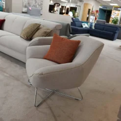 Rom Polstergruppen|Garnitur Sofa Regina mit Sessel Vinson Stoff Escana Naturel