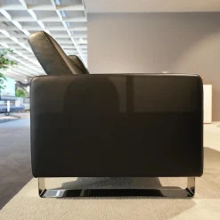 Stressless Polstergruppen|Garnitur Space Leder Paloma Schwarz Füße Edelstahl 2 Sofas